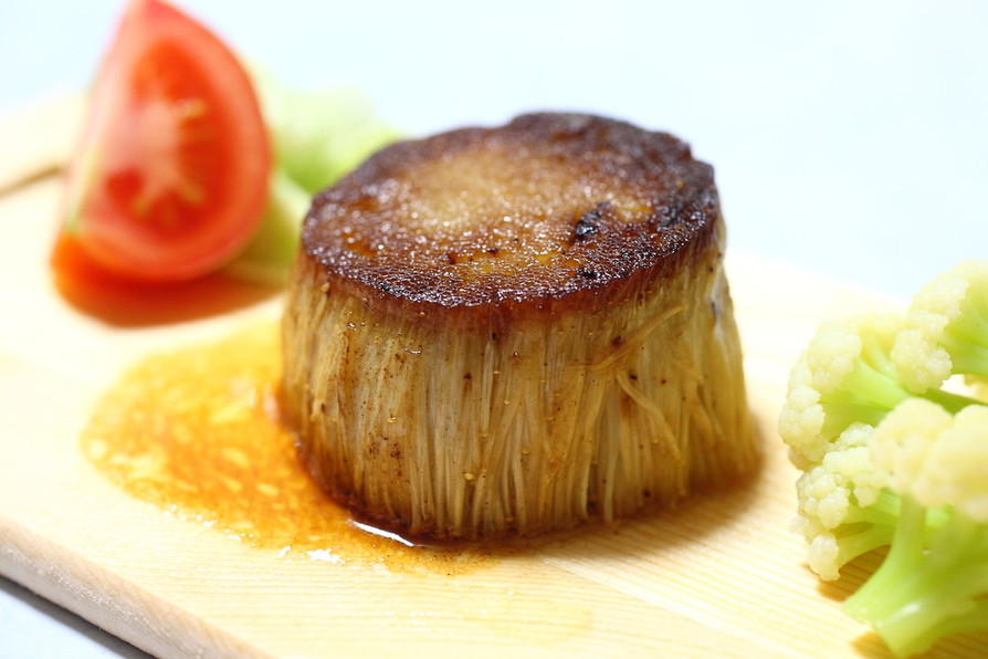 エノキステーキのバターポン酢ソースの画像