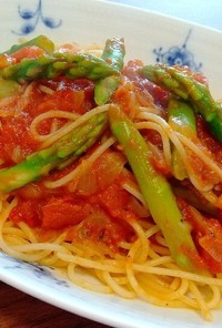 【リメイクレシピ】アスパラのトマトパスタ