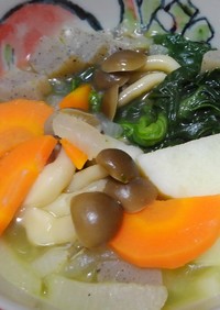 レクチンフリー冬野菜のベーコンスープ
