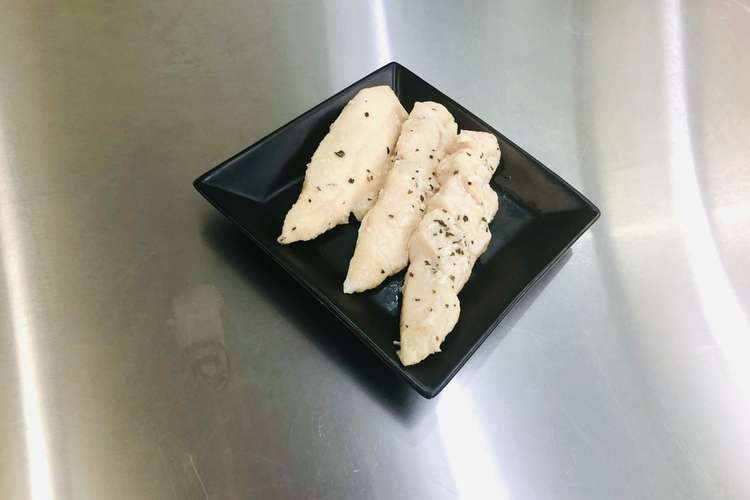バジル塩麹で簡単ささみのサラダチキン レシピ 作り方 By 日本一鶏肉研究所 クックパッド 簡単おいしいみんなのレシピが357万品