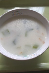 【保育園給食】チンゲン菜のミルクスープ