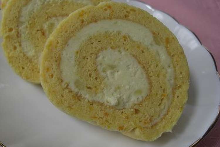 かぼちゃとさつま芋のロールケーキ レシピ 作り方 By ままぽんぽん クックパッド 簡単おいしいみんなのレシピが352万品