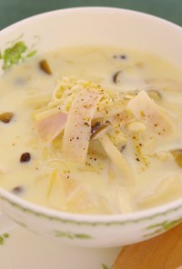 かんたん★きのこの豆乳スープ