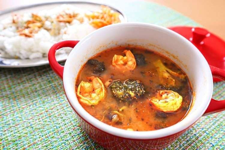 えびとブロッコリーのトマトカレースープ レシピ 作り方 By カルダモン26 クックパッド 簡単おいしいみんなのレシピが360万品