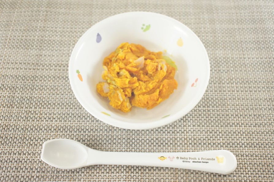 【離乳食中期】きゅうりとかぼちゃのサラダの画像