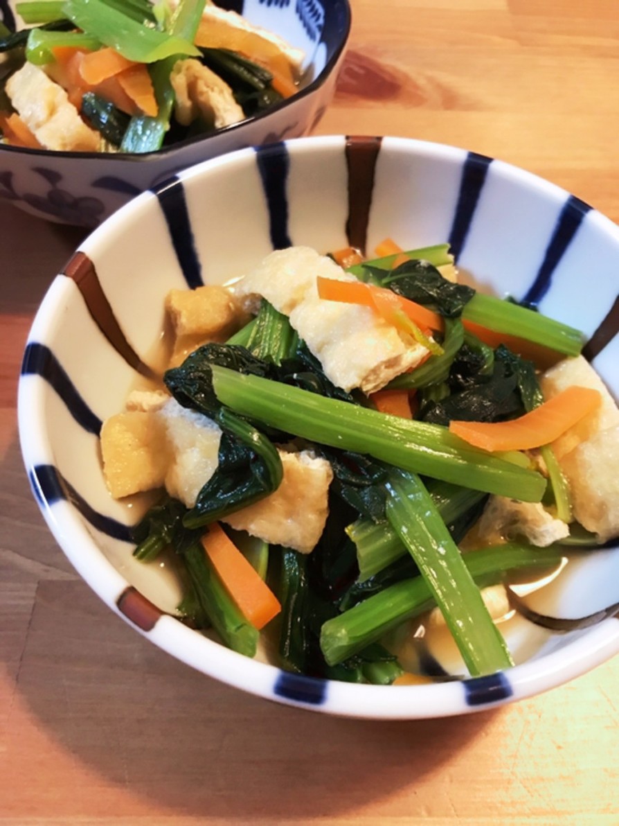 簡単☆小松菜と薄揚げの煮びたしの画像