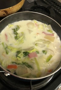 濃厚ほっこり◎白菜とカブのクリームスープ
