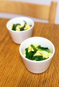 【超簡単副菜】ニラと卵の炒め物