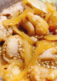 ご飯がススム鶏肉と玉ねぎの生姜焼き風