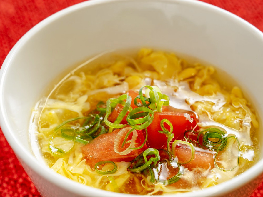 卵とトマトの中華スープの画像