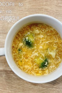 食べるスープ『ブロッコリーとコーンと卵』