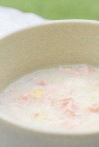 【離乳食後期】白菜と鮭のミルク煮