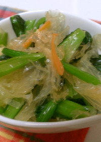 小松菜と寒天のサラダ