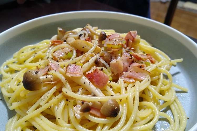 相性抜群 ネギきのこベーコンの和風パスタ レシピ 作り方 By クレちゃん クックパッド 簡単おいしいみんなのレシピが352万品