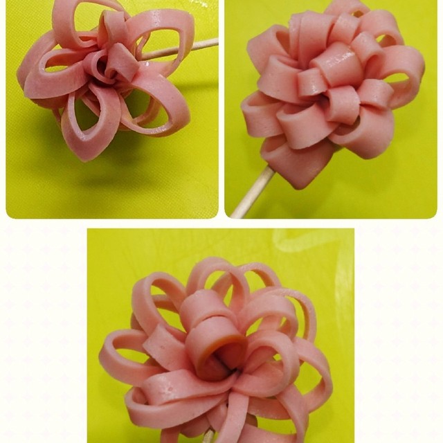 ハム飾り切り 3パターン レシピ 作り方 By しなゆのろ母 クックパッド 簡単おいしいみんなのレシピが359万品