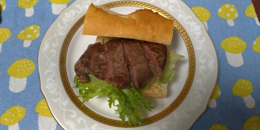 ステーキサンドイッチのレシピ