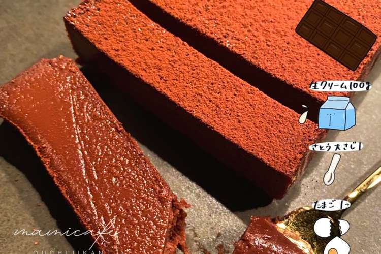 本当に簡単 材料３つで絶品の生チョコ レシピ 作り方 By Momoco クックパッド 簡単おいしいみんなのレシピが350万品