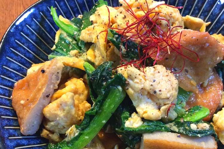 さつま揚げと小松菜の卵炒め 作り置き レシピ 作り方 By ふゆねの趣味活 クックパッド 簡単おいしいみんなのレシピが363万品