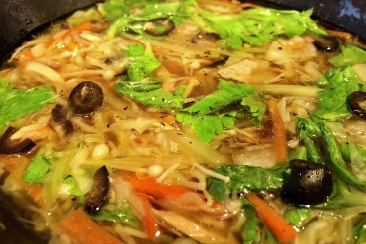 ツナとオリーブの野菜スープ レシピ 作り方 By 豆苗 クックパッド 簡単おいしいみんなのレシピが349万品