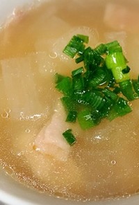 大根とベーコンの簡単スープ