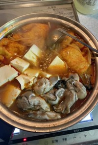 キムチと牡蠣の鍋