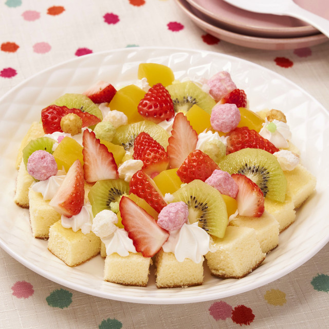 ちらし寿司風 カラフルフルーツケーキ レシピ 作り方 By 山陽マルナカ クックパッド 簡単おいしいみんなのレシピが350万品