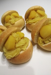 焼き芋で作るモンブラン風のパン