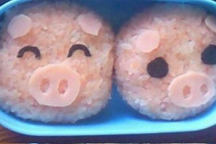 豚おにぎり キャラ弁 レシピ 作り方 By とと郎 クックパッド 簡単おいしいみんなのレシピが360万品