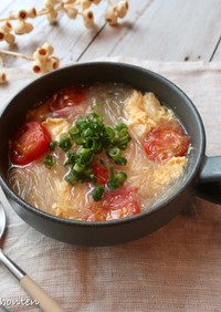 トマトと春雨の味噌スープ