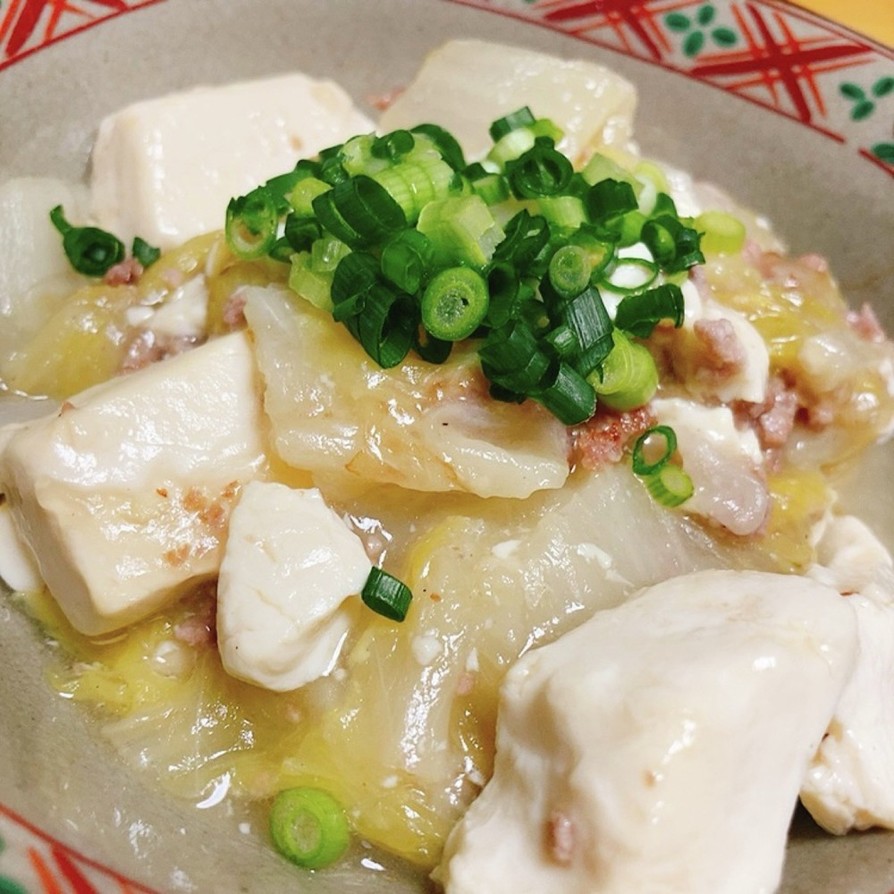 簡単美味しい！白菜と豆腐の中華あんかけ煮の画像