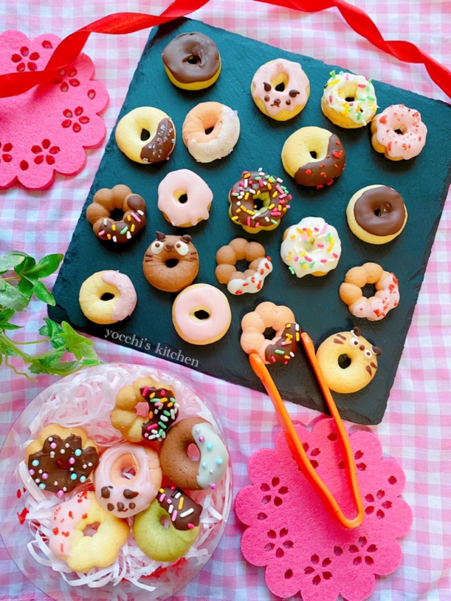バレンタイ♡ 大量生産のドーナツクッキーの画像