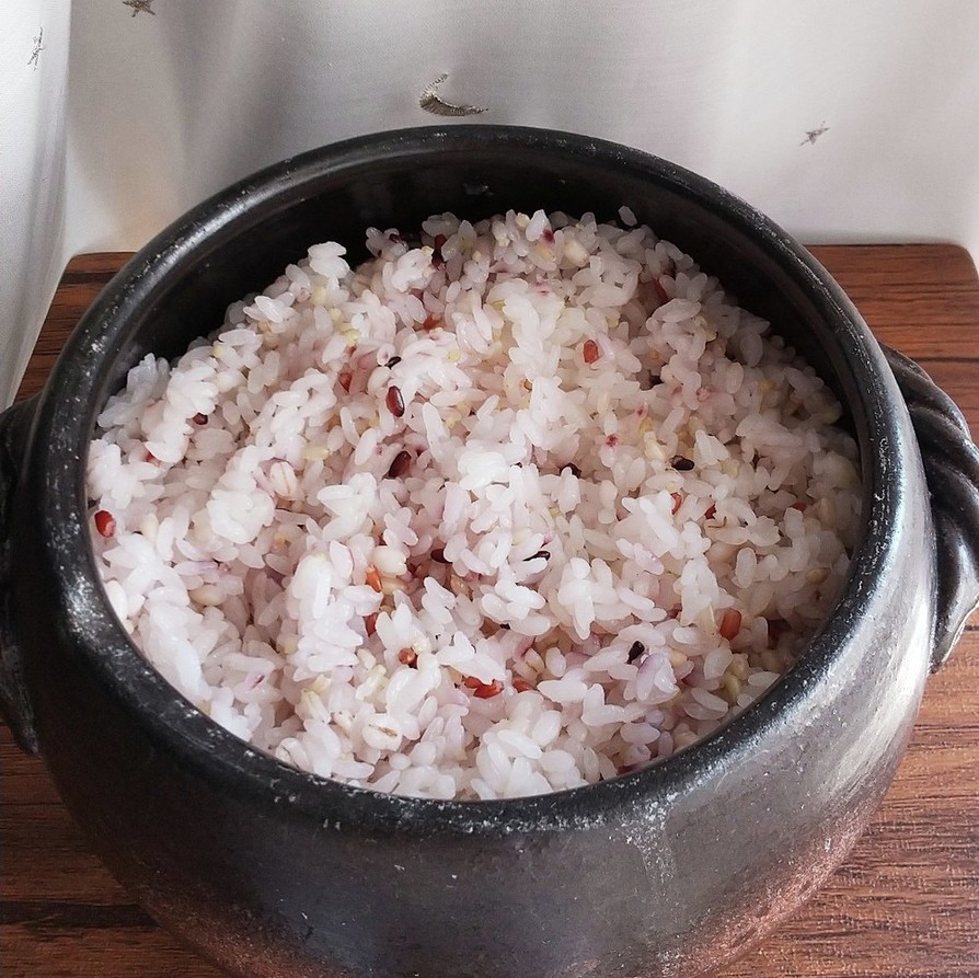 土鍋で炊く☆雑穀米♪の画像