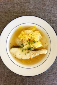 簡単！タラと白菜の洋風スープ