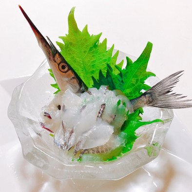 【旬の魚】サヨリの刺身【捌き方】の写真