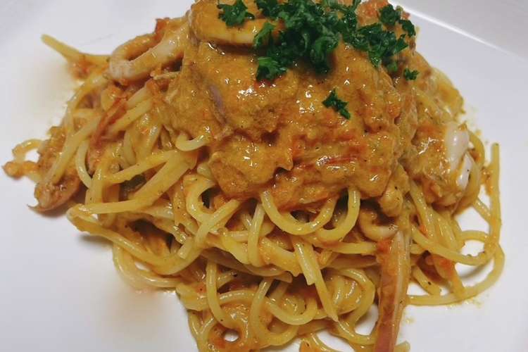 絶品 イカワタ入りトマトクリームパスタ レシピ 作り方 By たかたかですよ クックパッド 簡単おいしいみんなのレシピが366万品