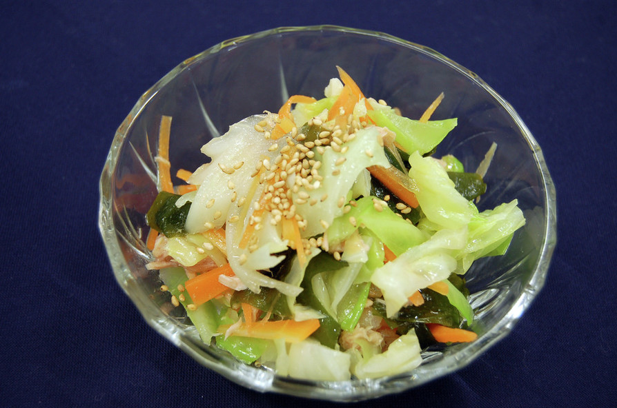 生わかめとキャベツの簡単サラダの画像