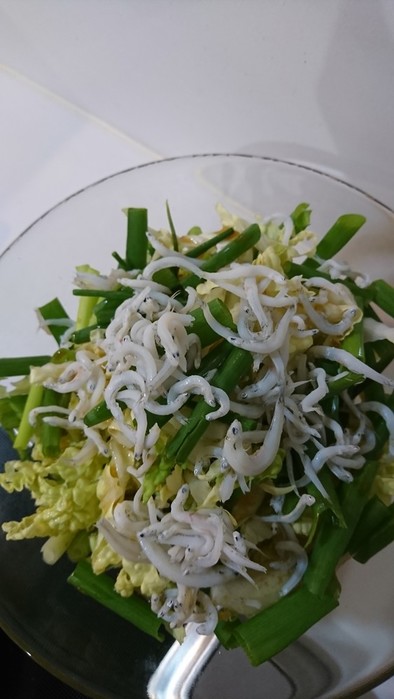 おうち居酒屋☆こねぎ&白菜のサラダの写真