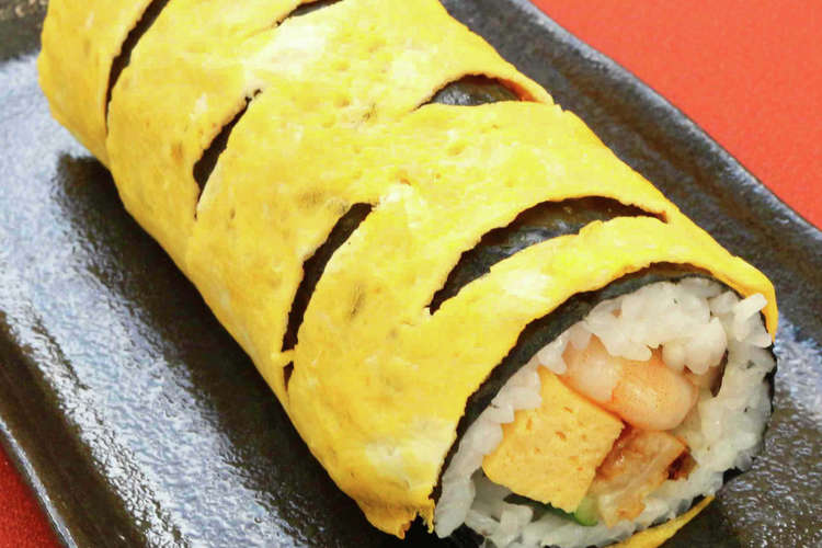 ひと手間加えて 鬼のパンツ柄の恵方巻 レシピ 作り方 By 内堀醸造 クックパッド 簡単おいしいみんなのレシピが374万品