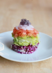 紫キャベツ「紫丸」ジュレの彩りサラダ