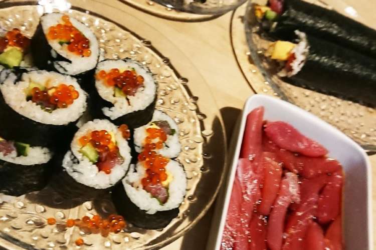 子供と恵方巻き 大好きイクラ マグロ漬け レシピ 作り方 By 外交官夫人のレシピ クックパッド 簡単おいしいみんなのレシピが366万品