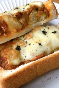 簡単♪カレーチーズ！冷凍作りおきトースト