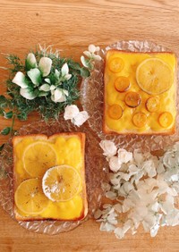 プリンとレモンのトースト＊冷凍作り置き可