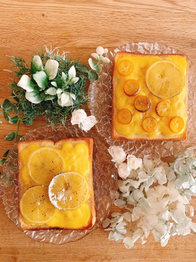 プリンとレモンのトースト＊冷凍作り置き可の写真