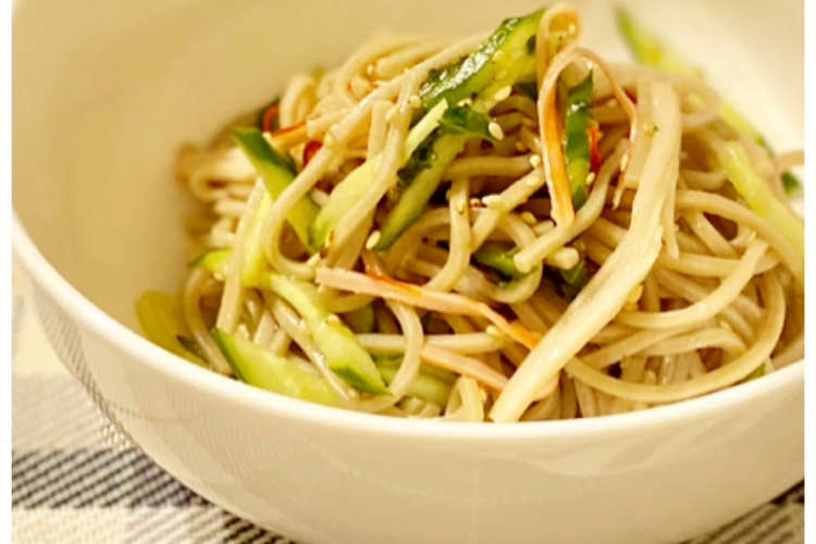 余ったそばで簡単副菜 さっぱりそばサラダ レシピ 作り方 By クック63nwil クックパッド 簡単おいしいみんなのレシピが371万品