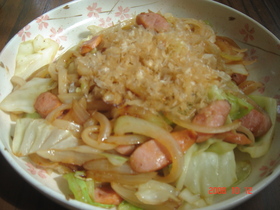 簡単♪めんつゆで焼きうどん