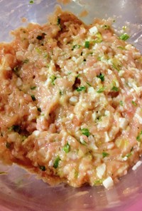 鶏挽き肉と長芋の具(餃子&つくねなど)