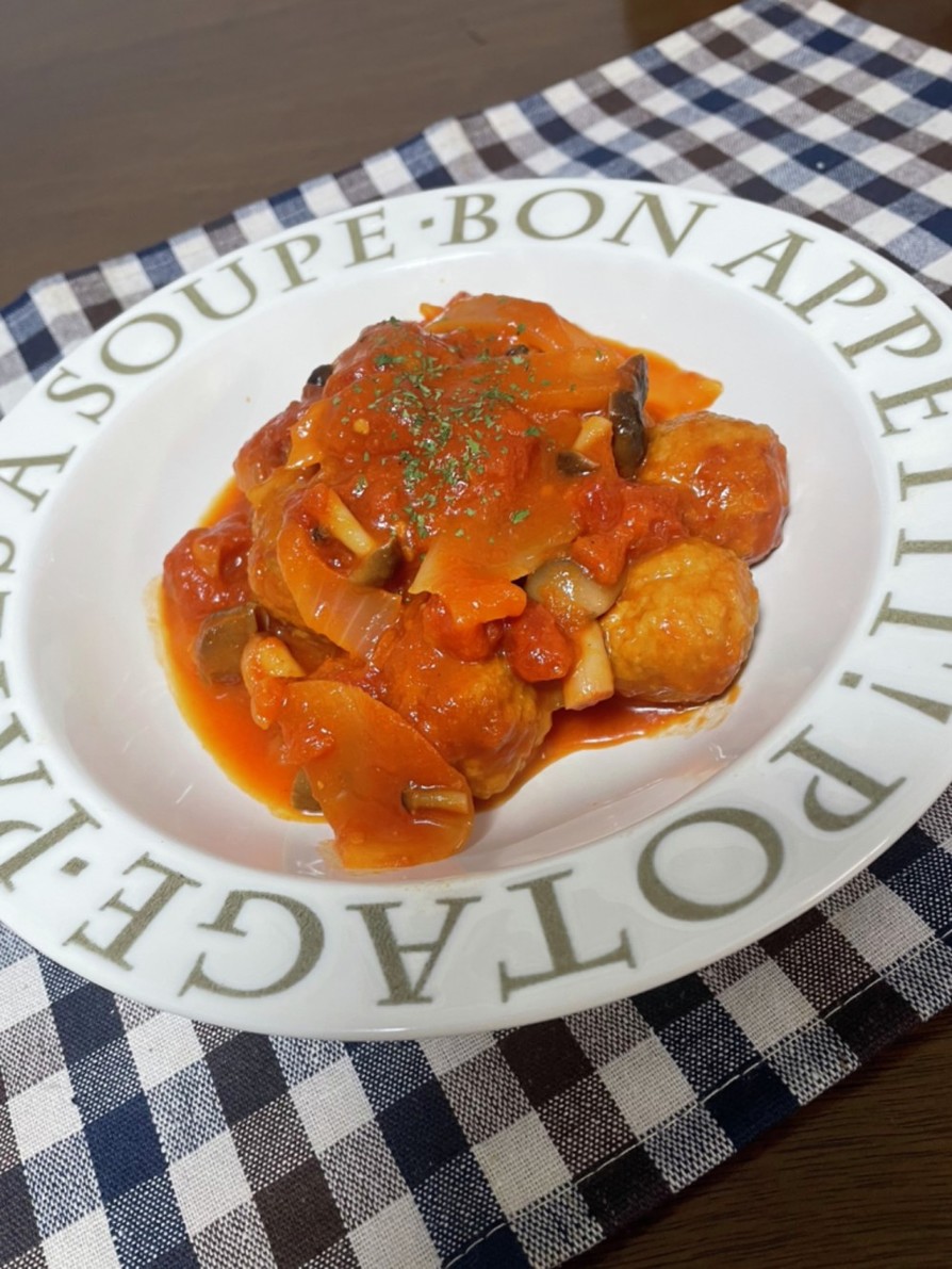 業務スーパー肉団子で簡単トマト煮込み♡の画像