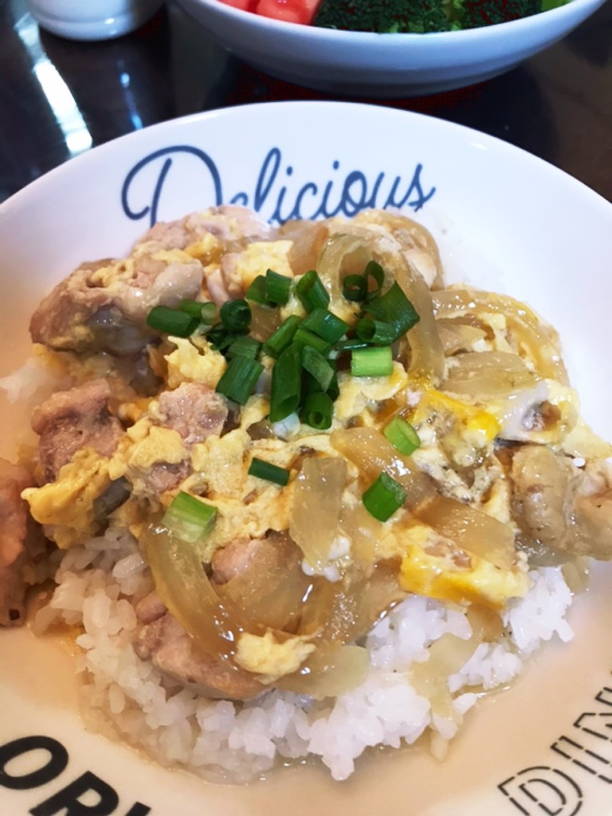 めんつゆで汁だく親子丼〜♪の画像