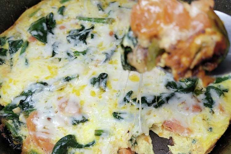 ほうれん草 トマトのキッシュ風オムレツ レシピ 作り方 By ゆらんまま クックパッド 簡単おいしいみんなのレシピが361万品
