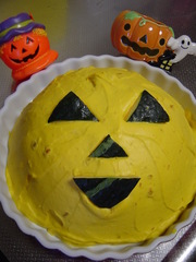 ハロウィンにりんごとかぼちゃのズコット⑤の写真